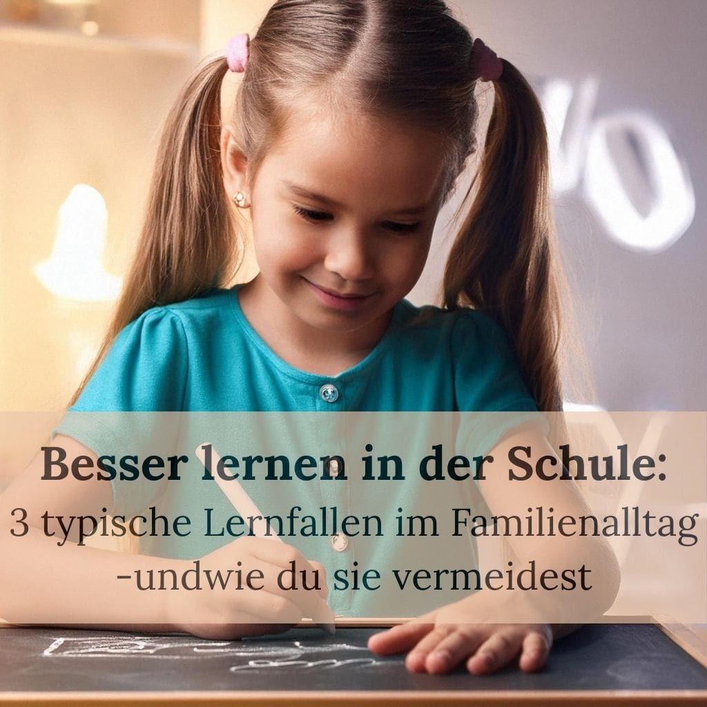 Ein lachendes Kind beim Lernen in der Schule- wenn Eltern Lernfallen vermeiden.