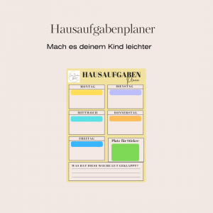 Hausaufgabenplaner Mockup