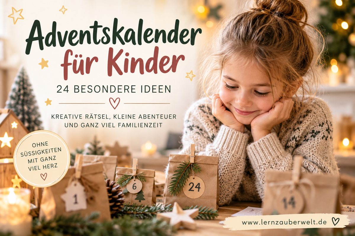 Adventskalender für Kinder mit 24 besonderen Ideen für Familienzeit und kleine Weihnachtsabenteuer